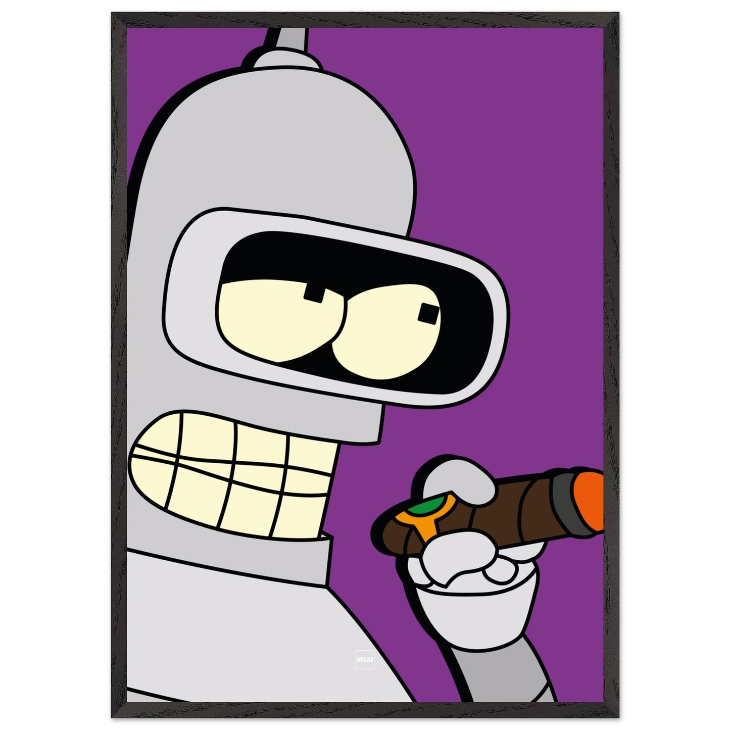 Affiche du robot de Futurama : Bender.
