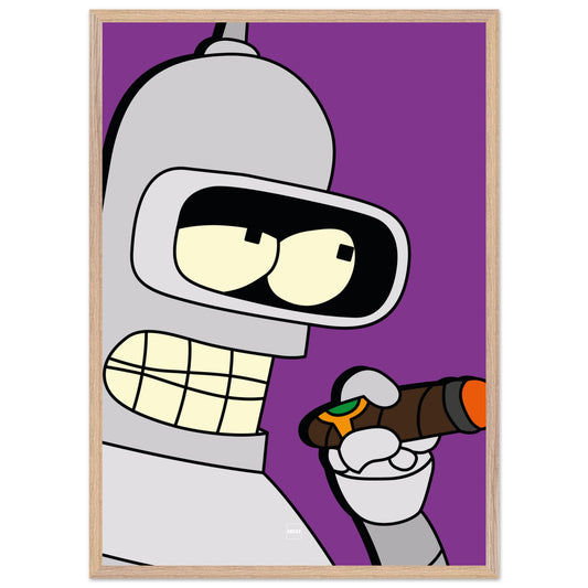 Affiche du robot de Futurama : Bender.
