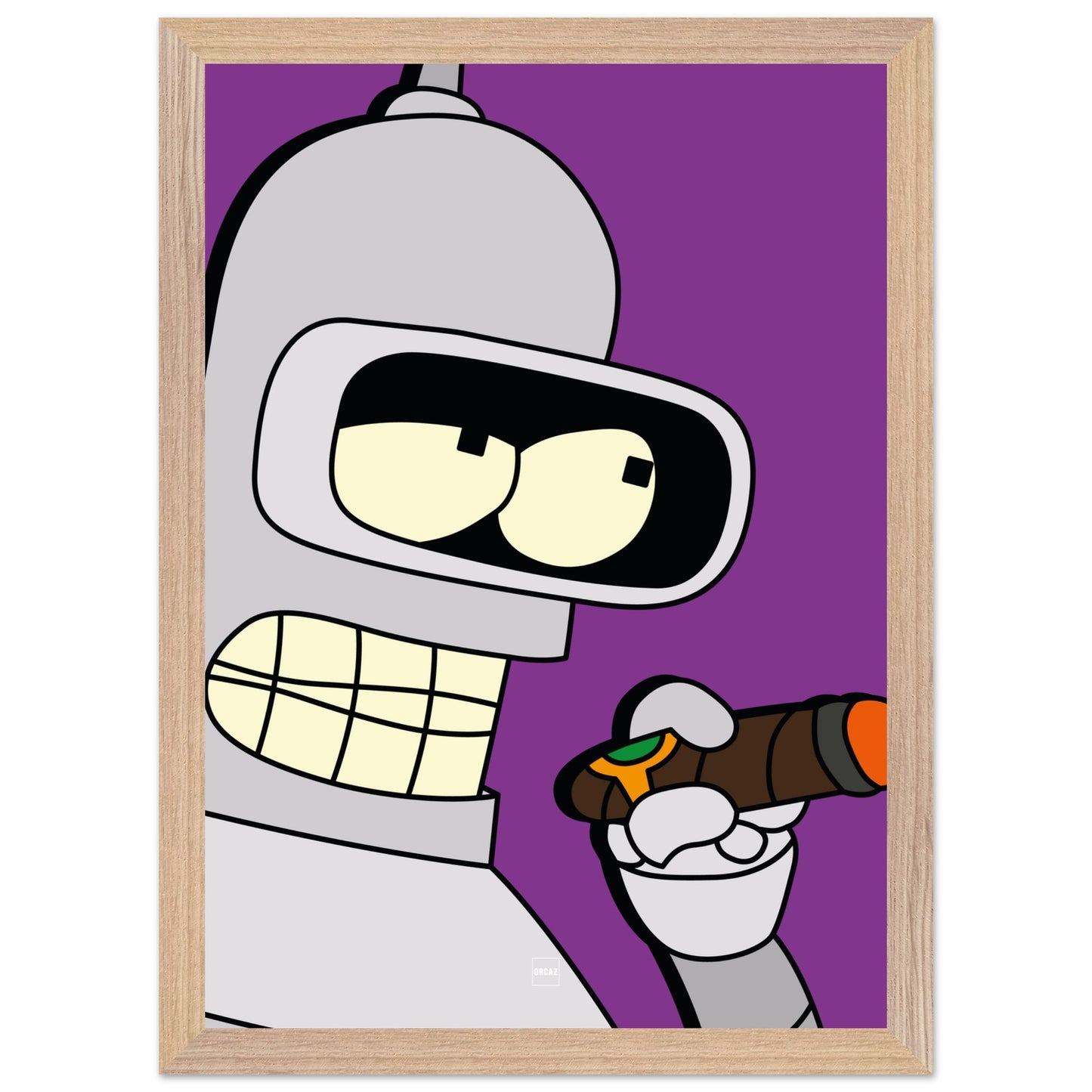 Affiche du robot de Futurama : Bender.