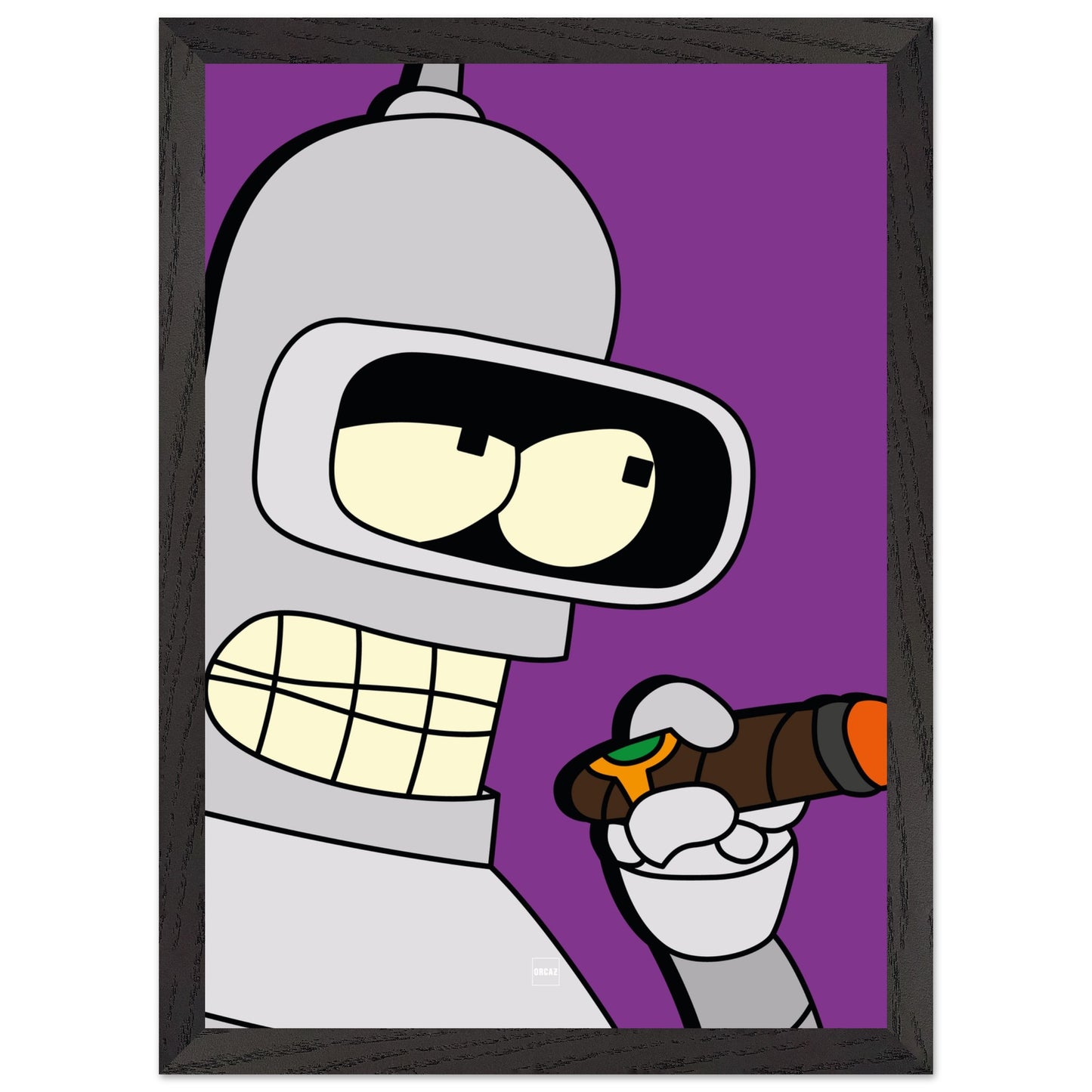 Affiche du robot de Futurama : Bender.