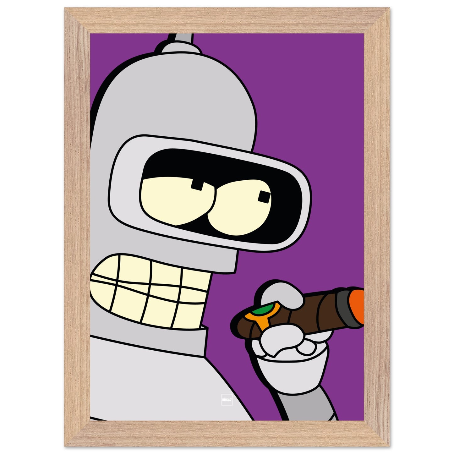 Affiche du robot de Futurama : Bender.
