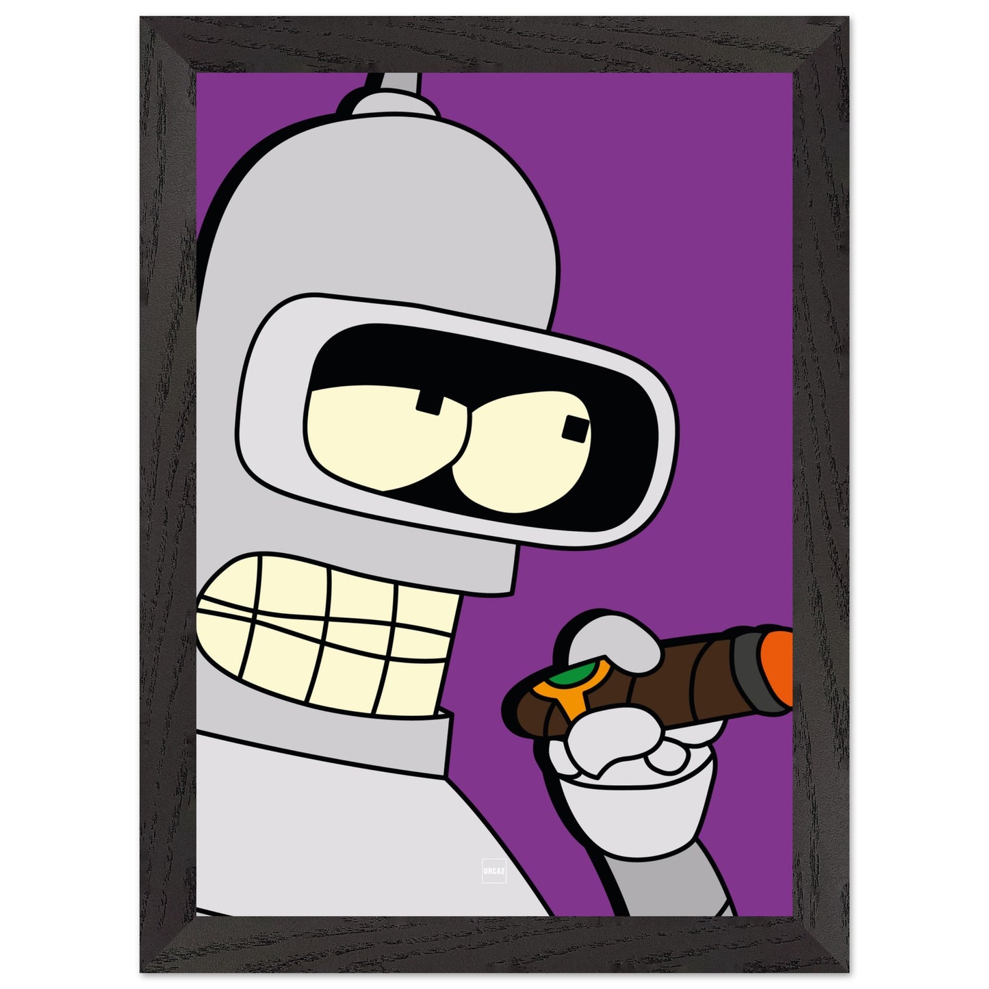 Affiche du robot de Futurama : Bender.