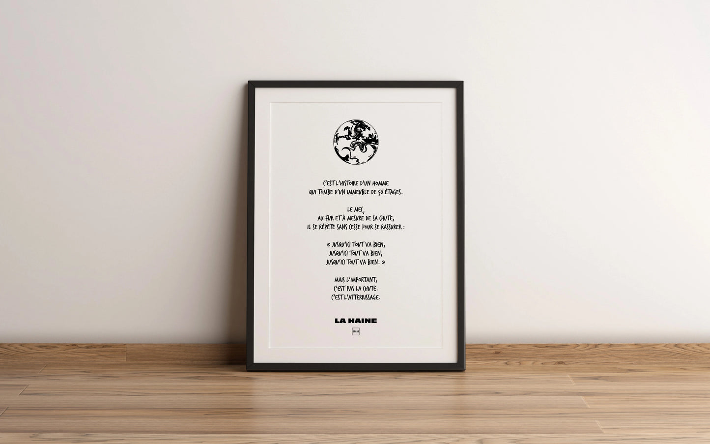 Aperçu de l'affiche du Film La Haine par Orcaz Designs.