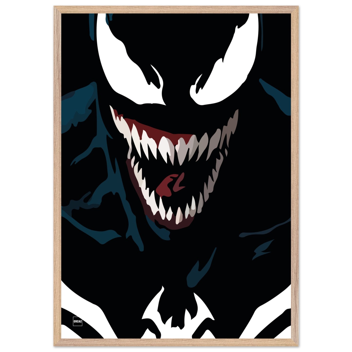 Affiche avec encadrement du super méchant Venom par Orcaz.