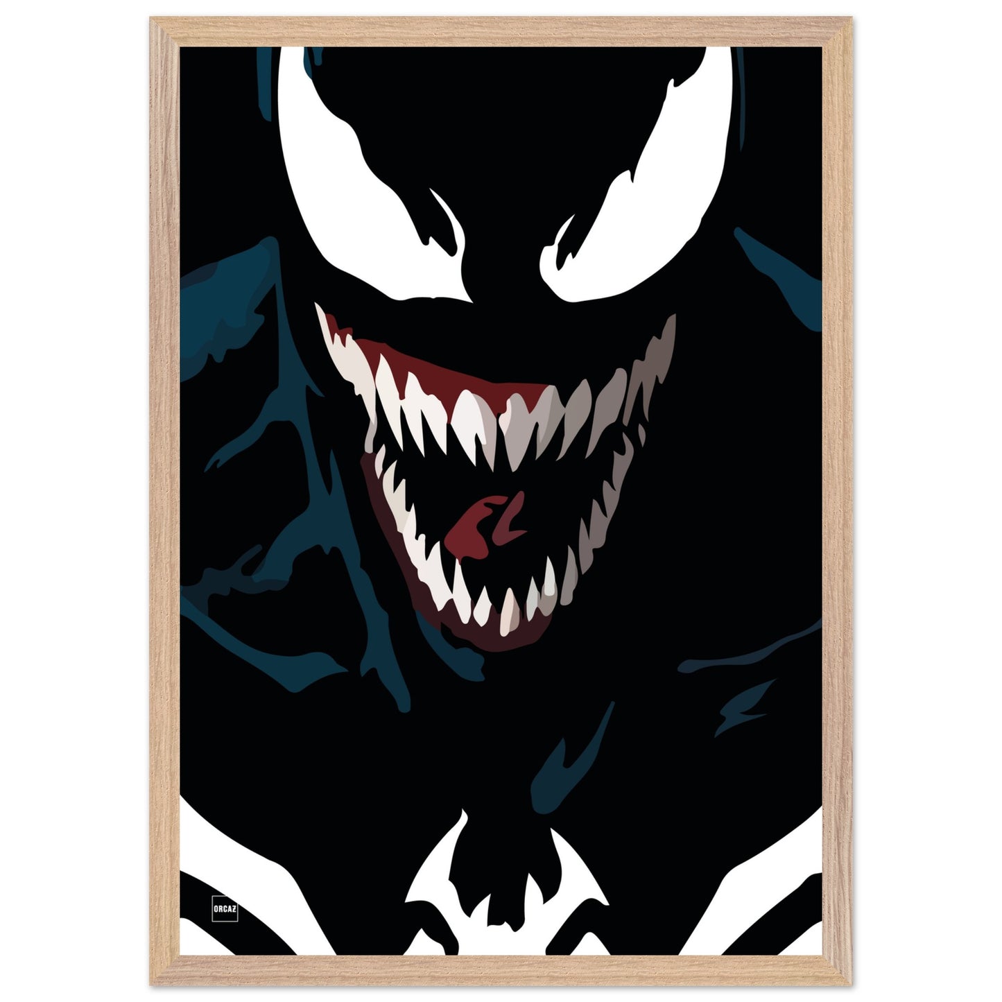 Affiche avec encadrement du super méchant Venom par Orcaz.