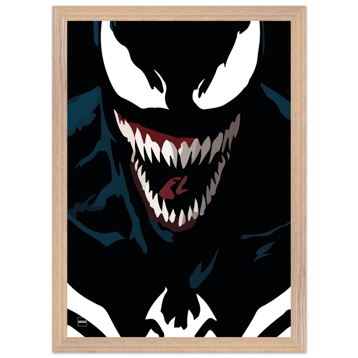Affiche avec encadrement du super méchant Venom par Orcaz.