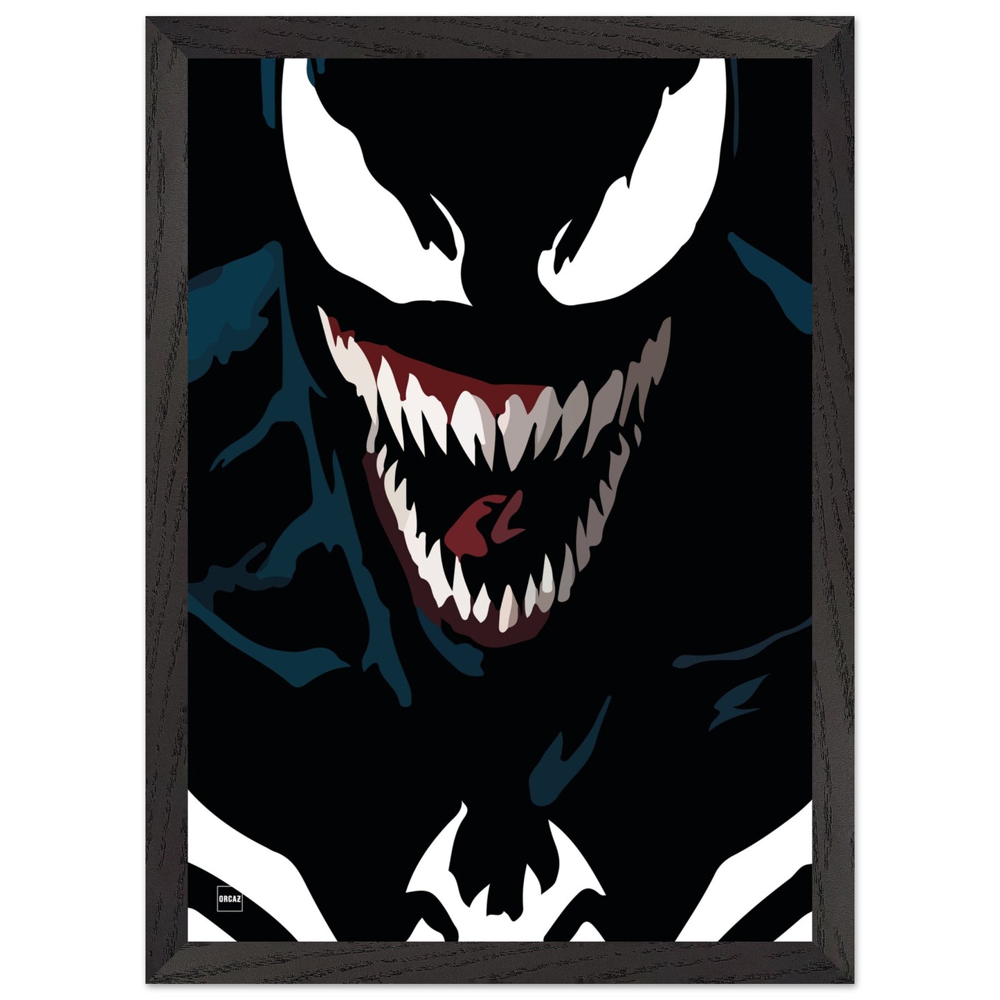 Affiche avec encadrement du super méchant Venom par Orcaz.