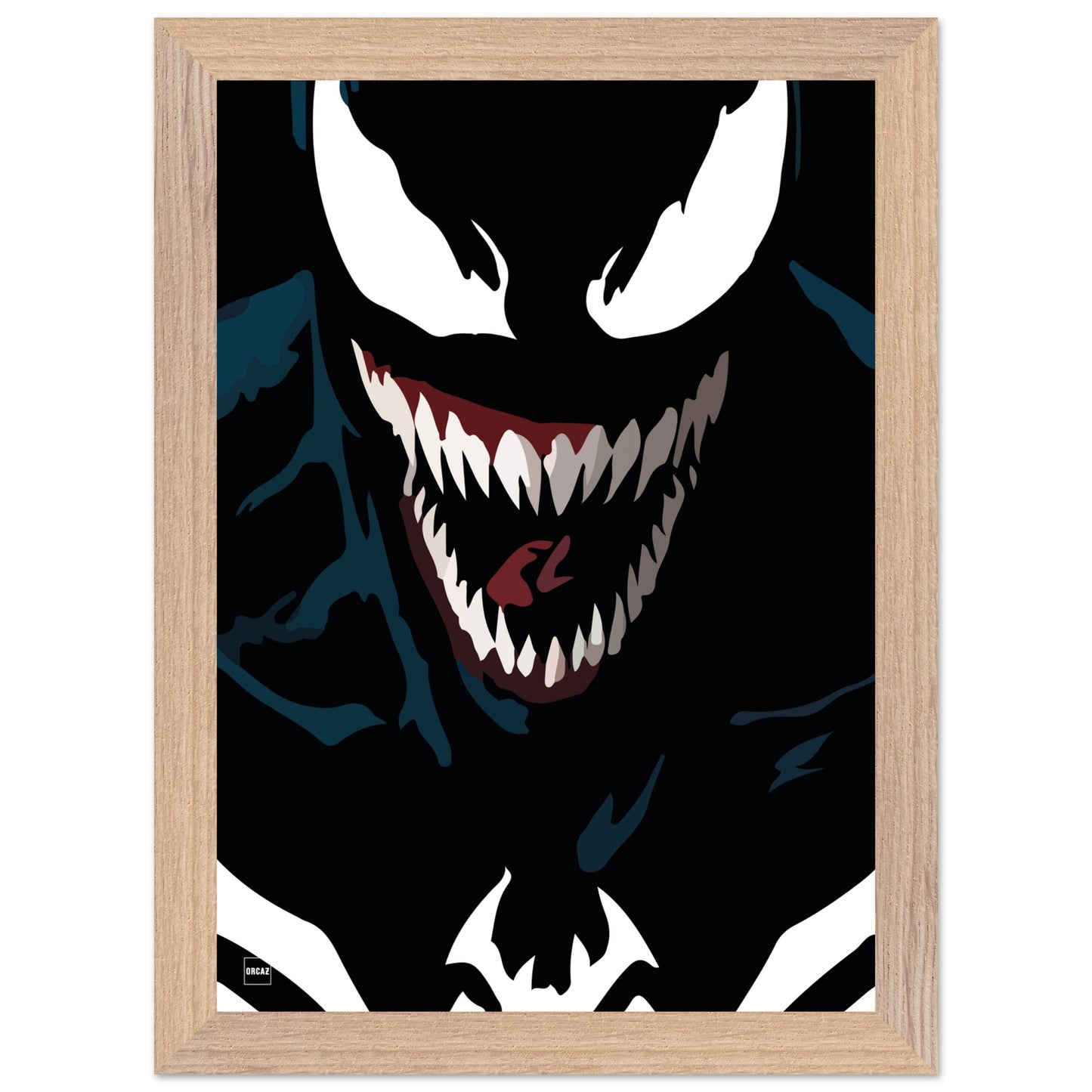 Affiche avec encadrement du super méchant Venom par Orcaz.