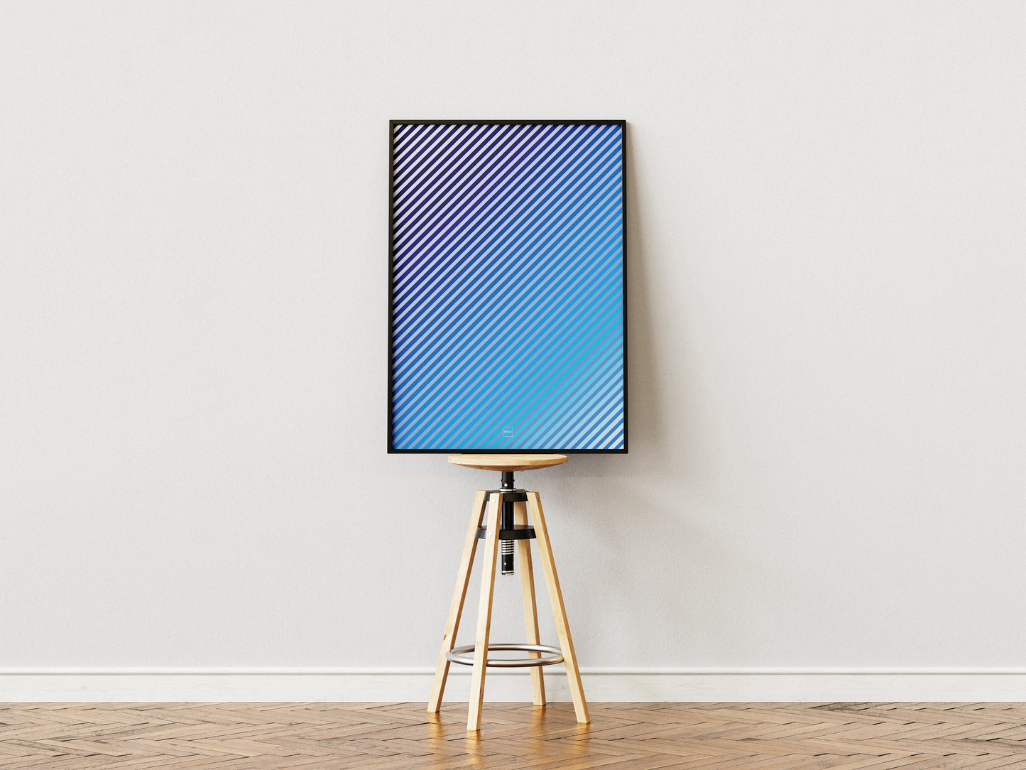 Affiche de lignes bleus hypnotisantes par Orcaz Designs.