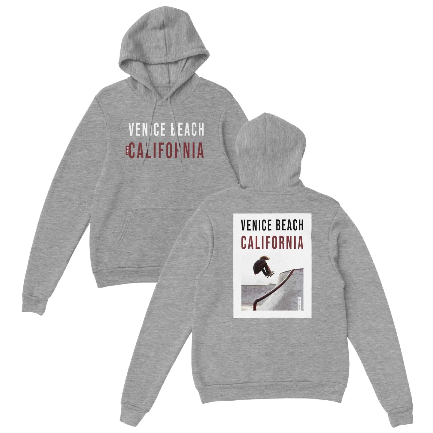 Hoodie de skateboard de face et de dos