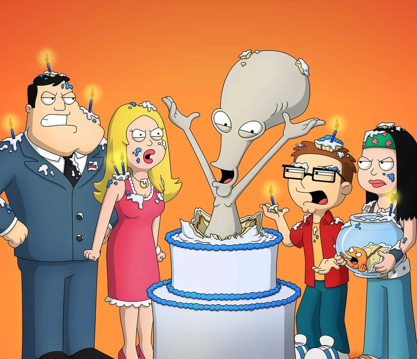 Aperçu des personnages de la série animée American Dad.