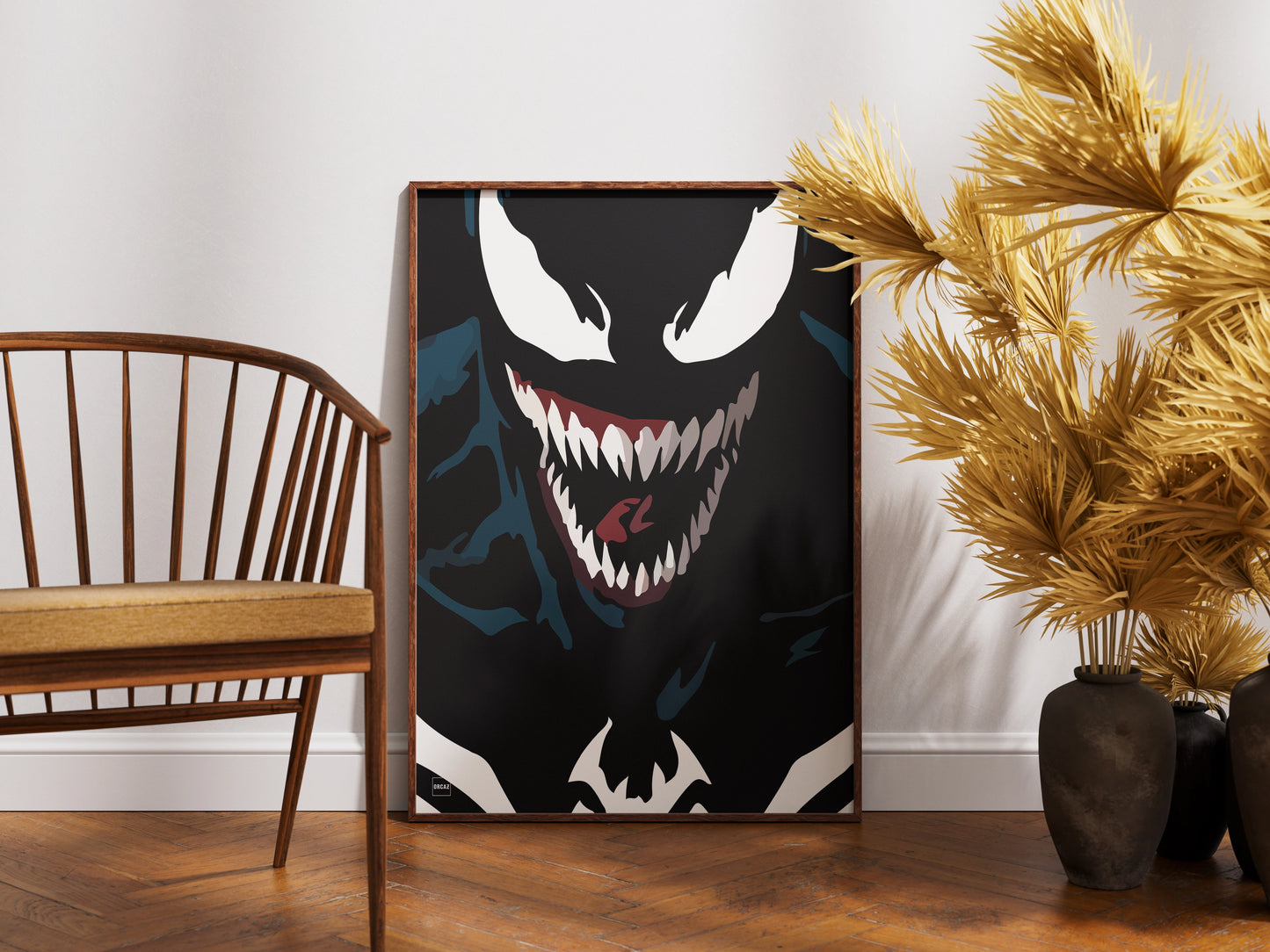 Affiche avec encadrement du super méchant Venom par Orcaz.