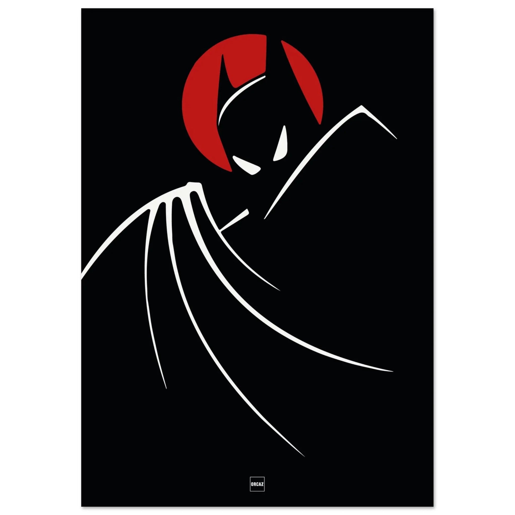Affiche minimaliste de Batman par Orcaz.