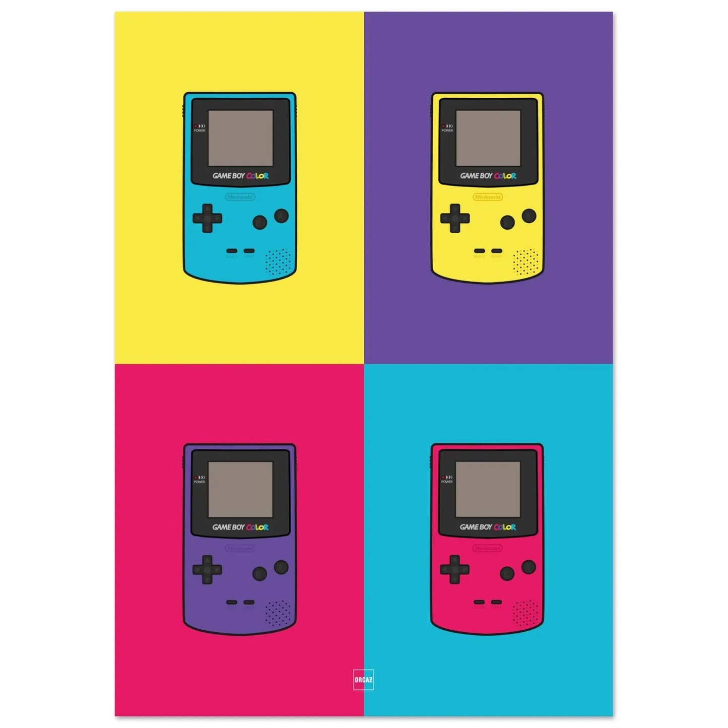 Affiche Nintendo Game Boy en pop art