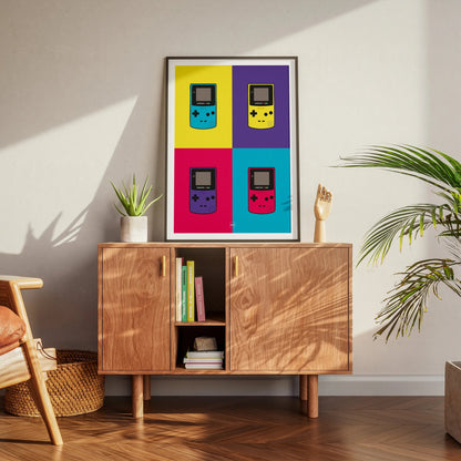 Affiche de la Gameboy Color en version pop art.