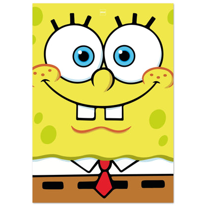 Affiche minimaliste de Bob l'éponge par Orcaz Designs