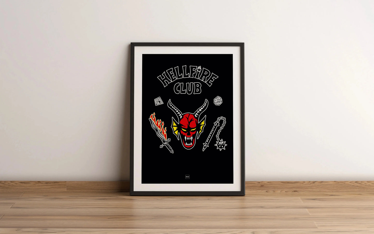 Affiche inspiré du Hellfire Club dans Stranger Things