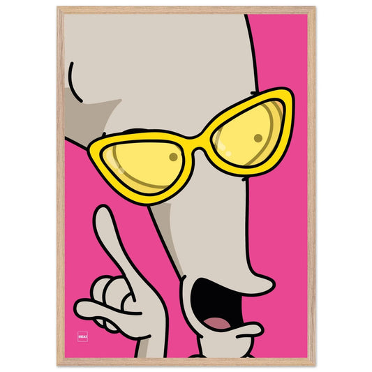 Affiche minimaliste de Roger Smith de la série American Dad.