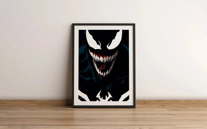 Affiche minimaliste du personnage Venom.