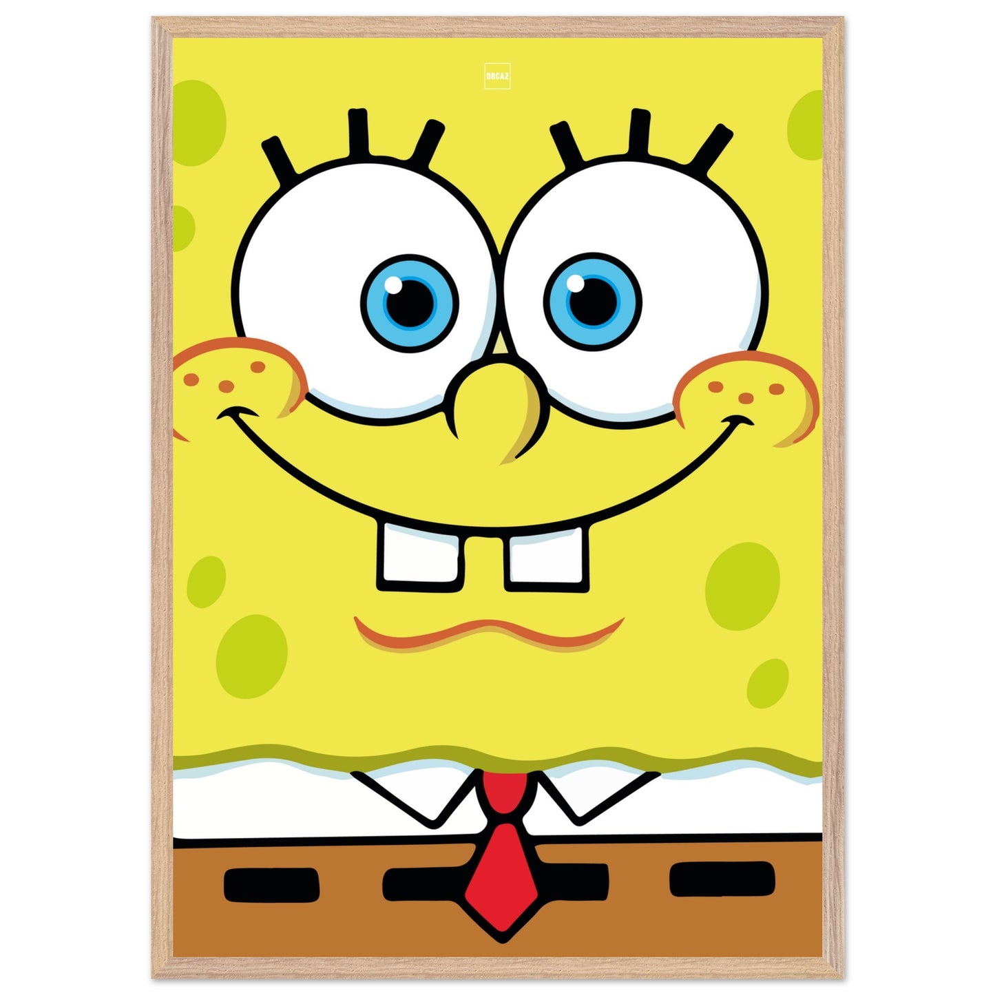 Affiche minimaliste du dessin animé Bob l'éponge carrée par Orcaz.