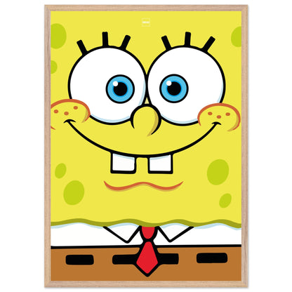 Affiche minimaliste du dessin animé Bob l'éponge carrée par Orcaz.