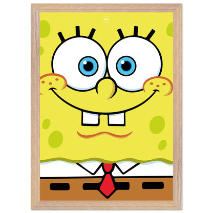 Affiche minimaliste du dessin animé Bob l'éponge carrée par Orcaz.