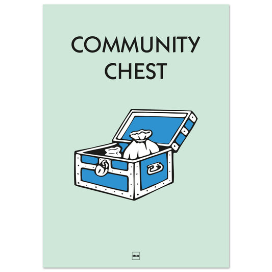 Affiche icône du monopoly Community Chest