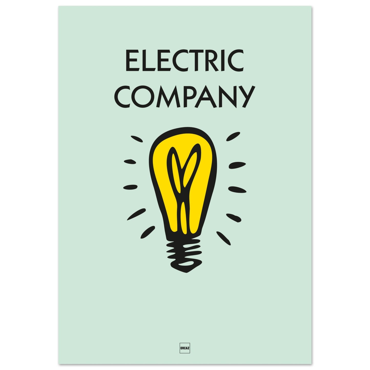 Affiche icône du monopoly Electric Company