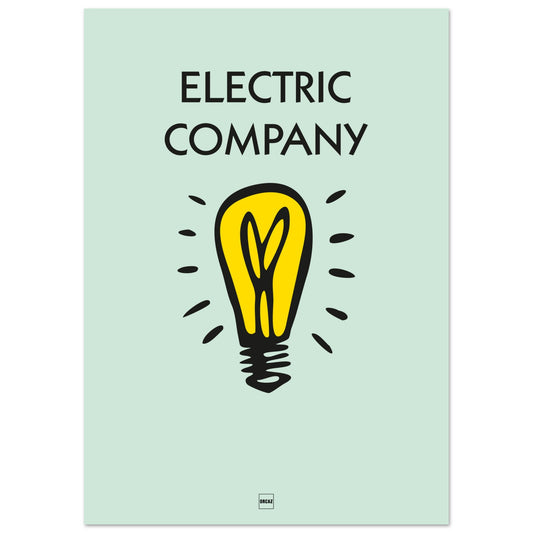 Affiche icône du monopoly Electric Company
