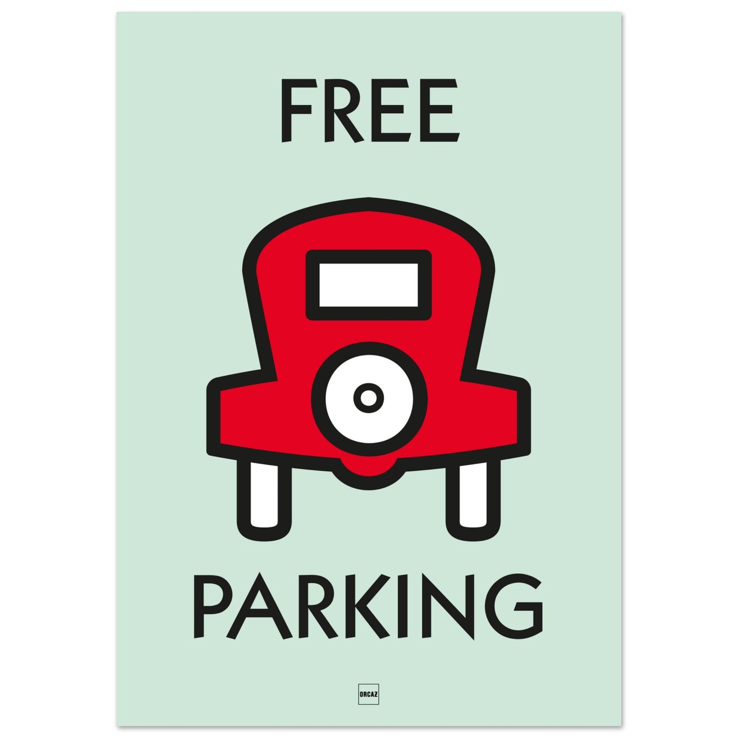 Affiche icône du monopoly Free Parking