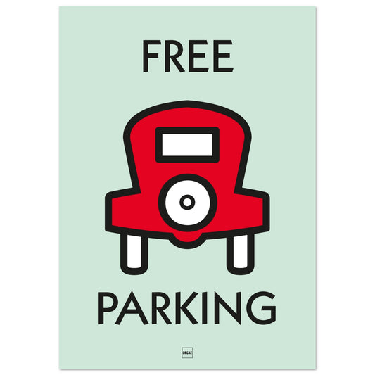 Affiche icône du monopoly Free Parking