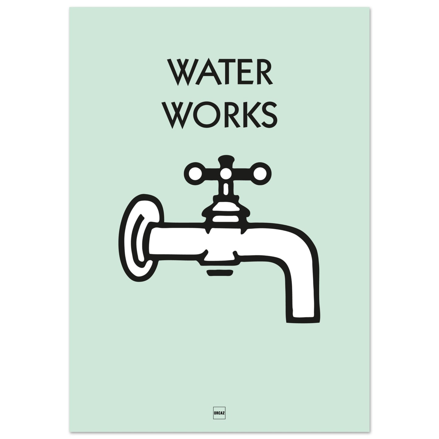 Affiche icône du monopoly Water Works