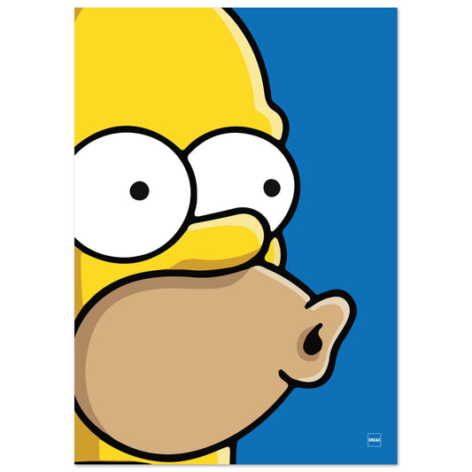 Affiche du personage Homer Simpson en version minimaliste.