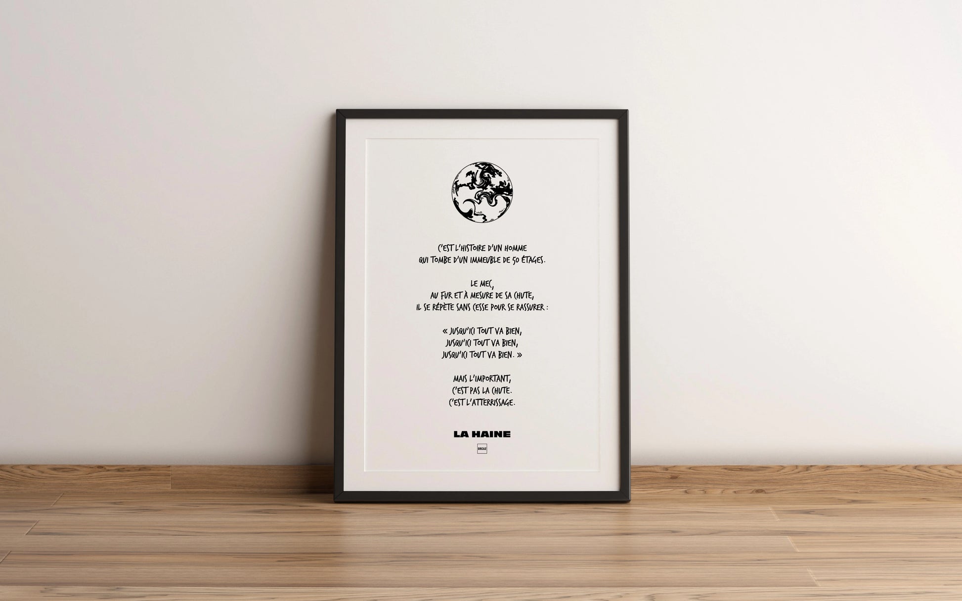 Aperçu de l'affiche du Film La Haine par Orcaz Designs.