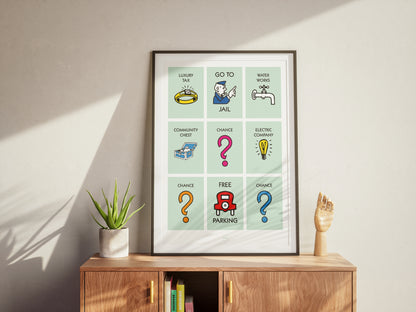 Affiche graphique jeu monopoly