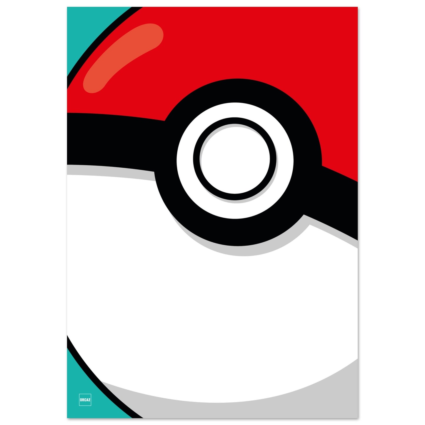 Affiche grand format en gros plan d'une Poké Ball 