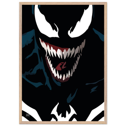 Affiche avec encadrement du super méchant Venom par Orcaz.