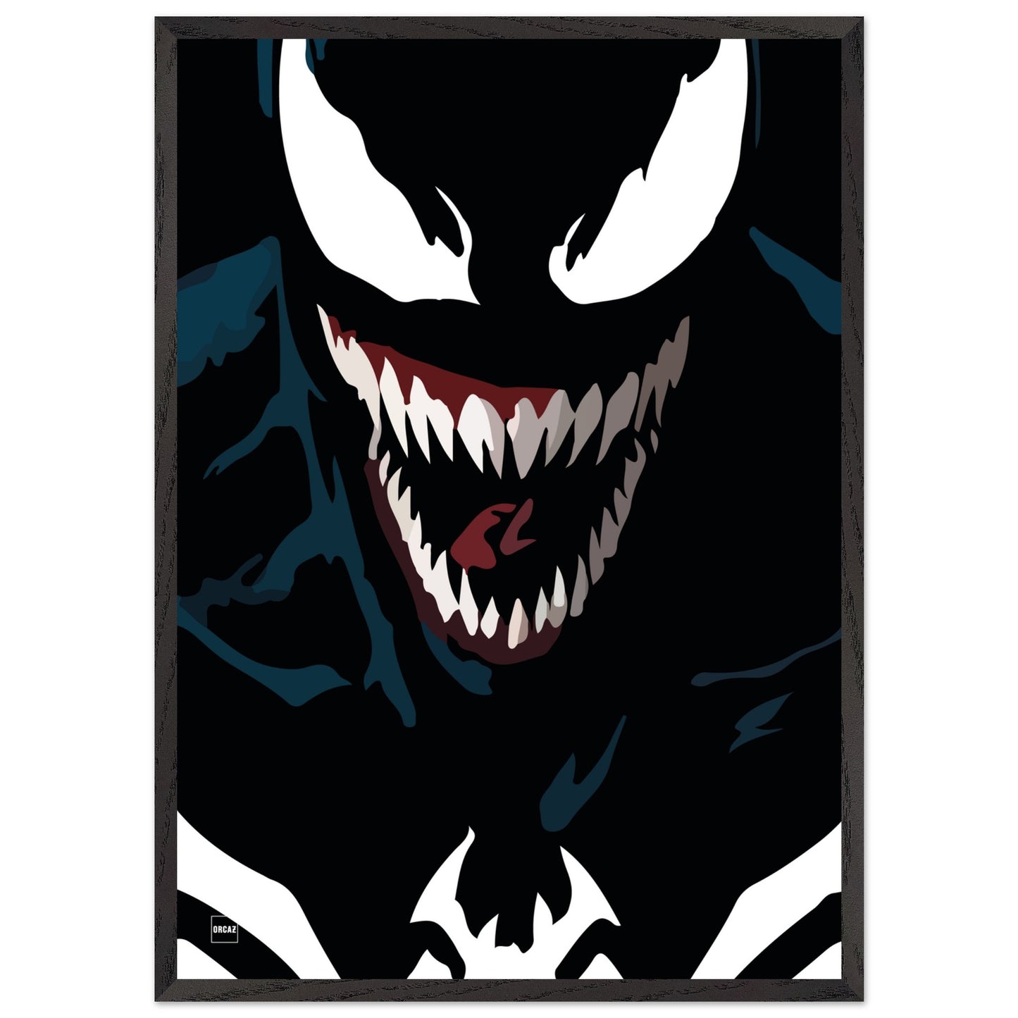 Affiche avec encadrement du super méchant Venom par Orcaz.