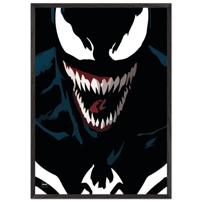 Affiche avec encadrement du super méchant Venom par Orcaz.