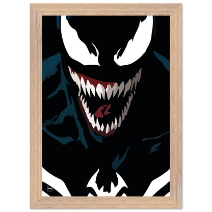 Affiche avec encadrement du super méchant Venom par Orcaz.