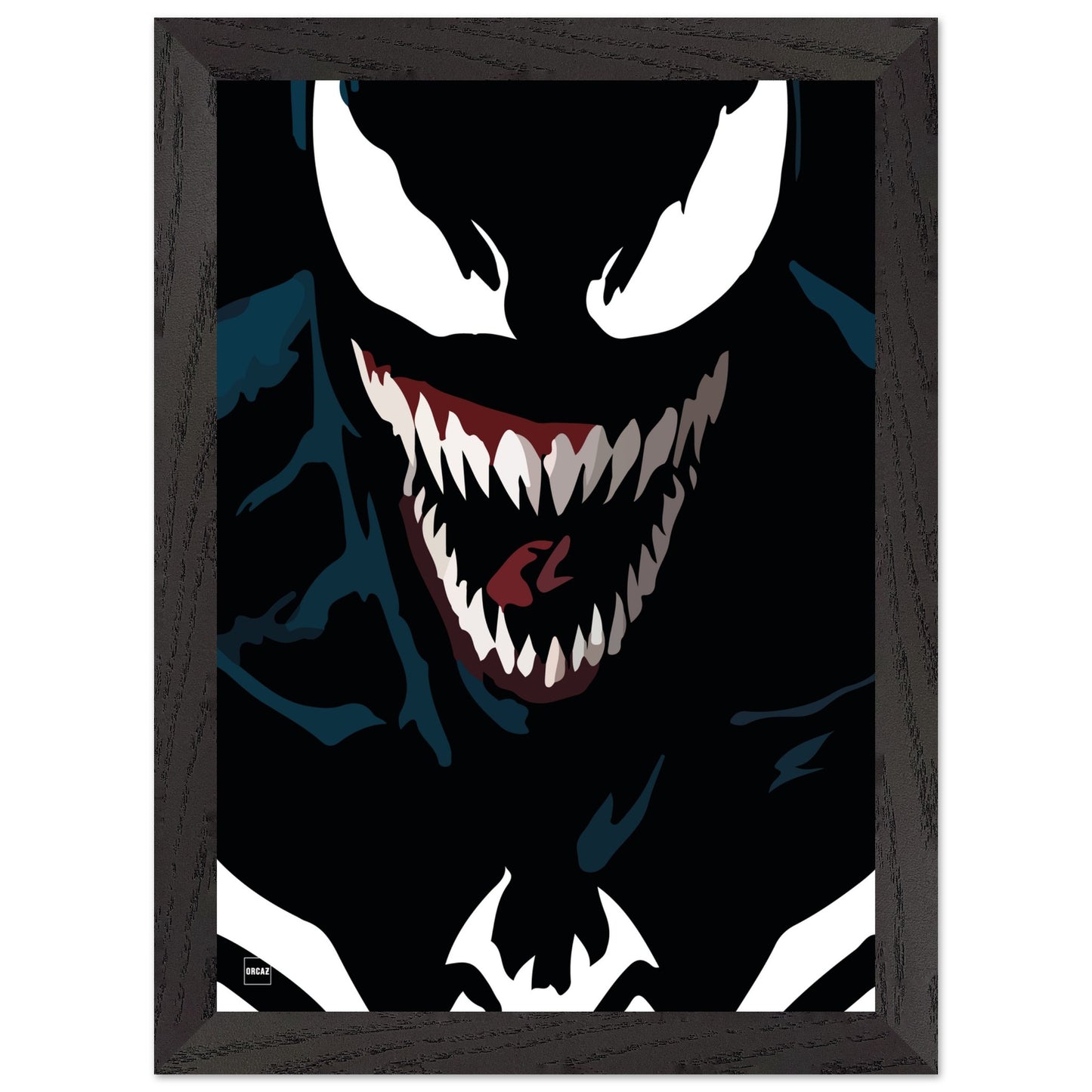 Affiche avec encadrement du super méchant Venom par Orcaz.
