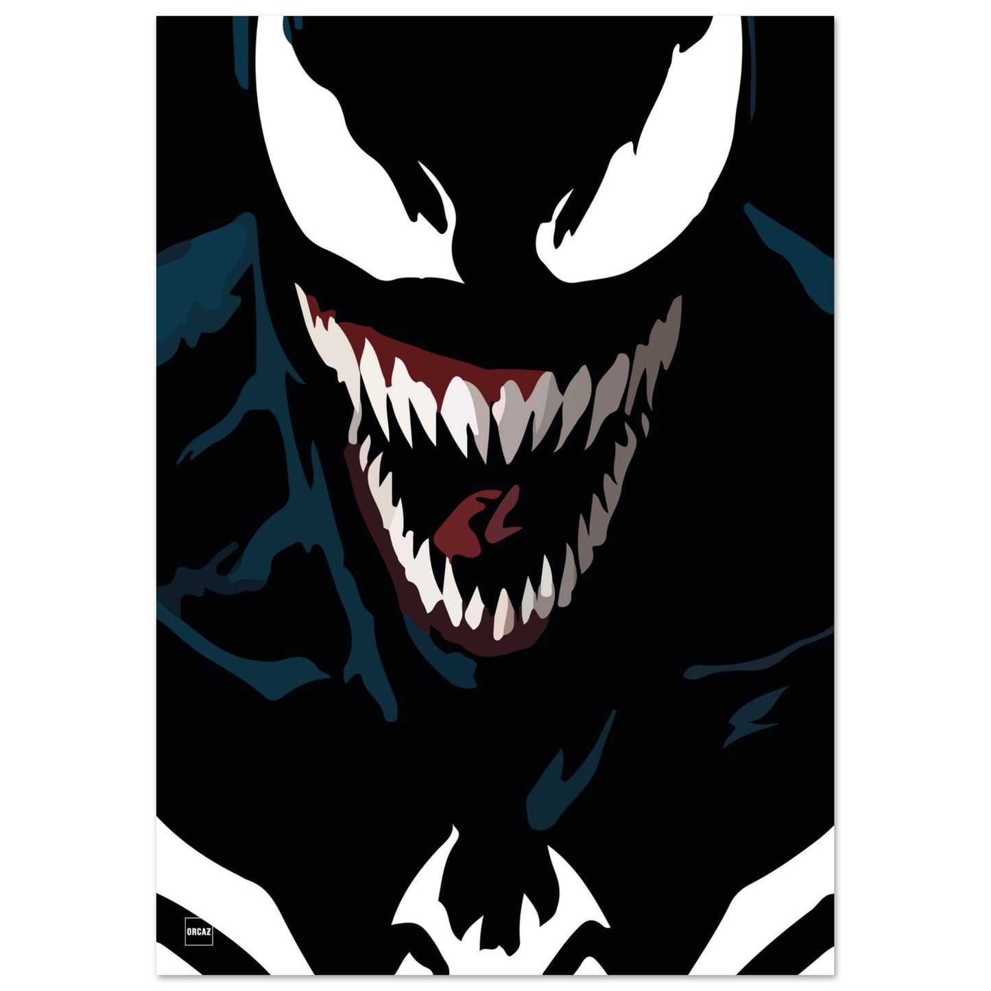 Affiche minimaliste du personnage Venom.