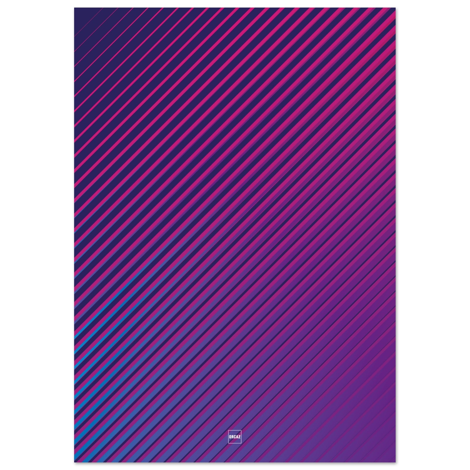 Affiche moderne avec dégradés de violet par Orcaz Designs.