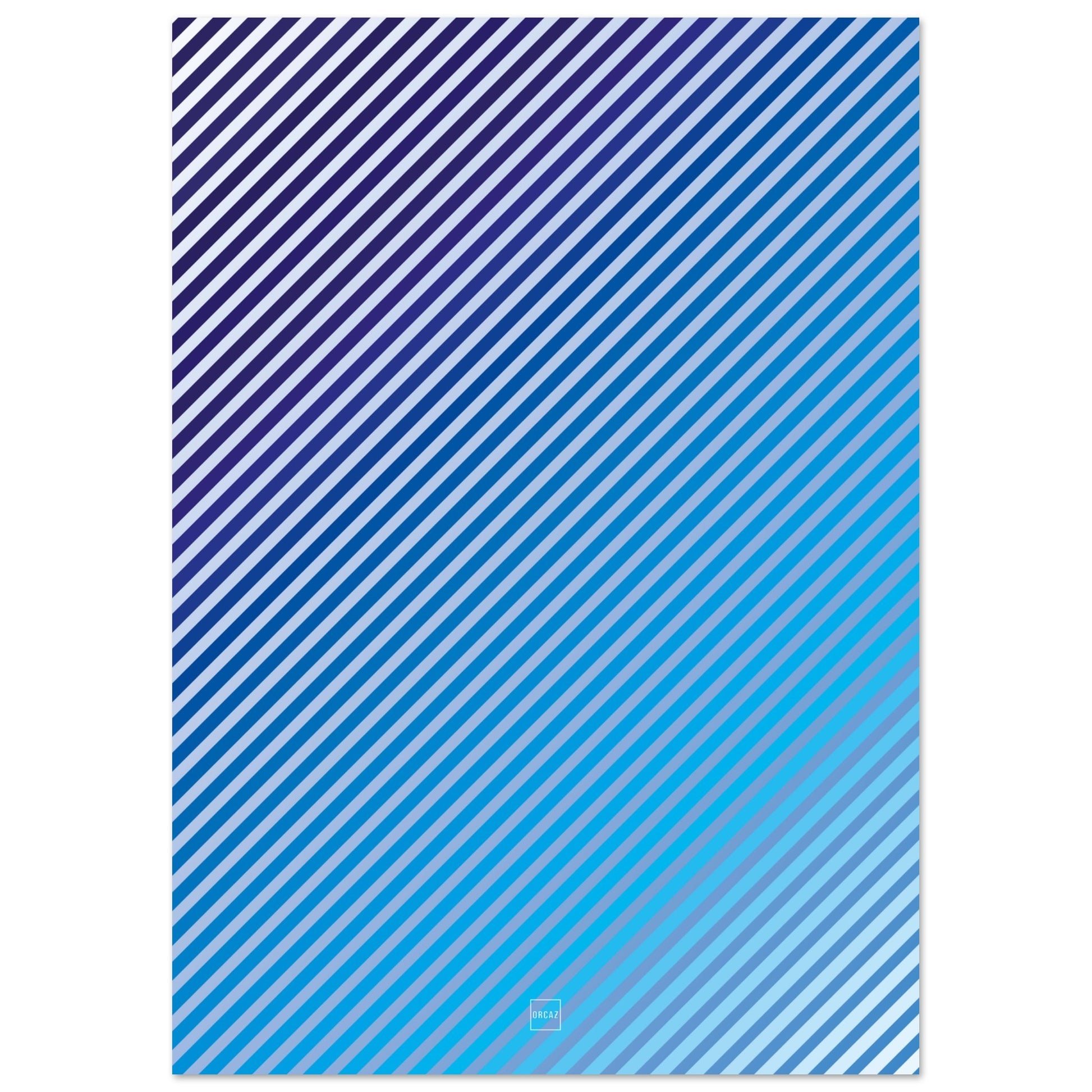 Affiche de lignes bleus hypnotisantes par Orcaz Designs.