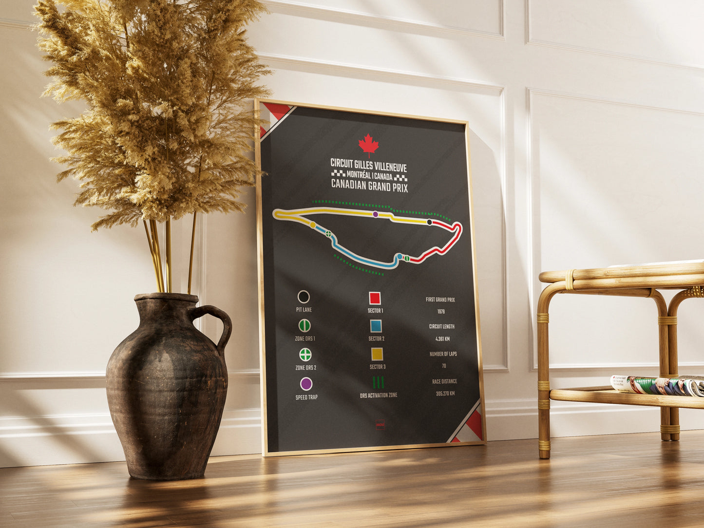 Affiche du circuit de Formule 1 de Montréal au Canada par Orcaz