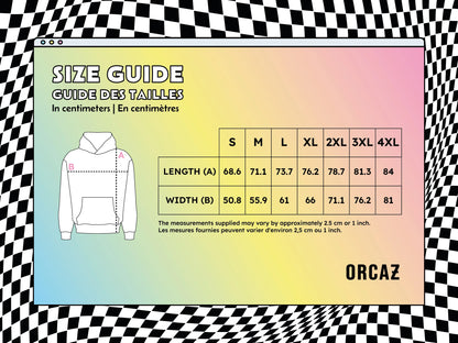 Guide des tailles de nos pulls à capuche en pouces