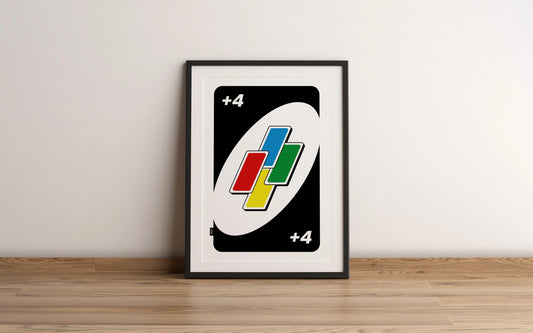 Affiche encadrée de la Carte +4 Joker