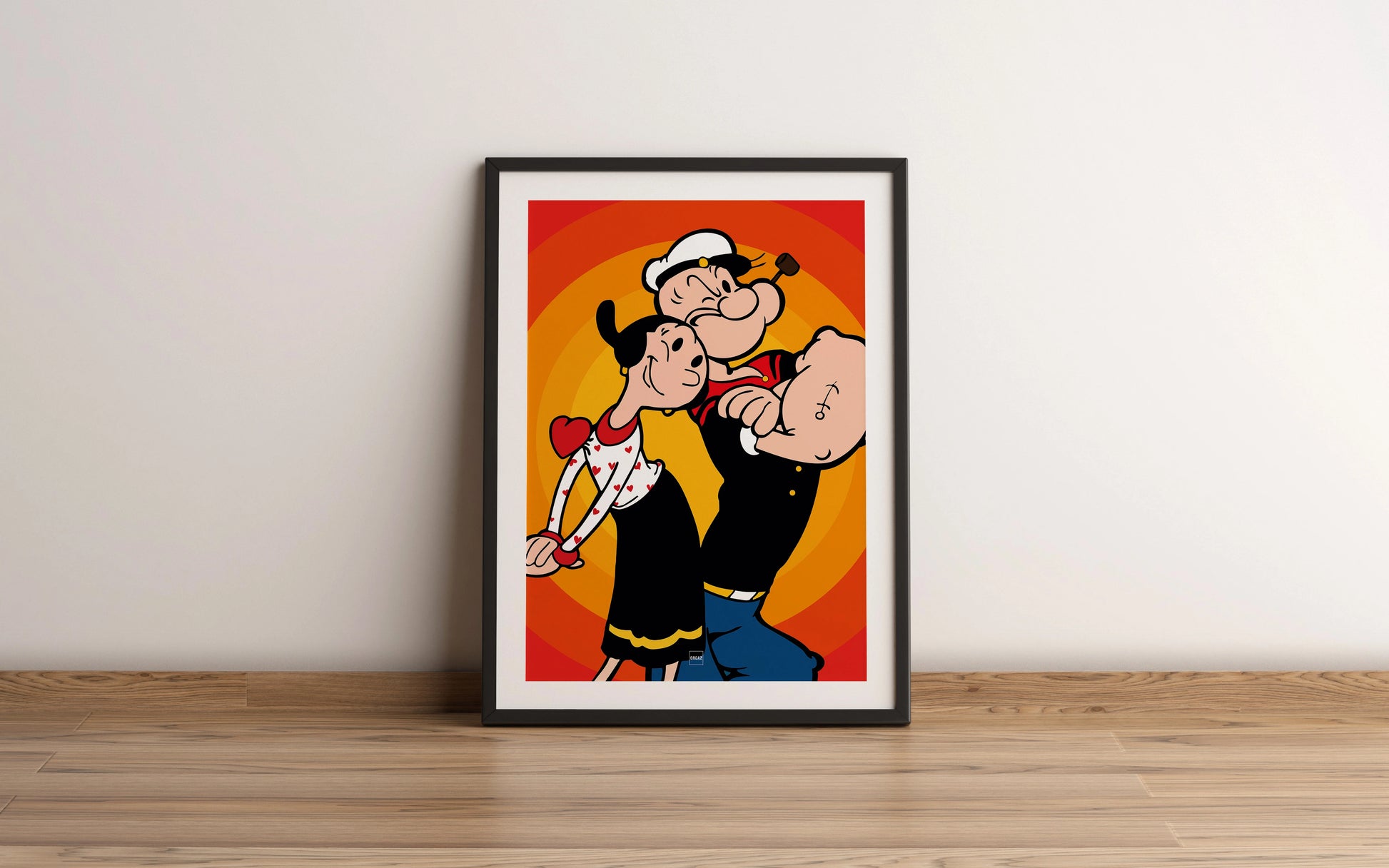 Affiche encadrée du personnage Popeye