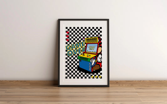Affiche encadrée sur le thème du retro gaming.
