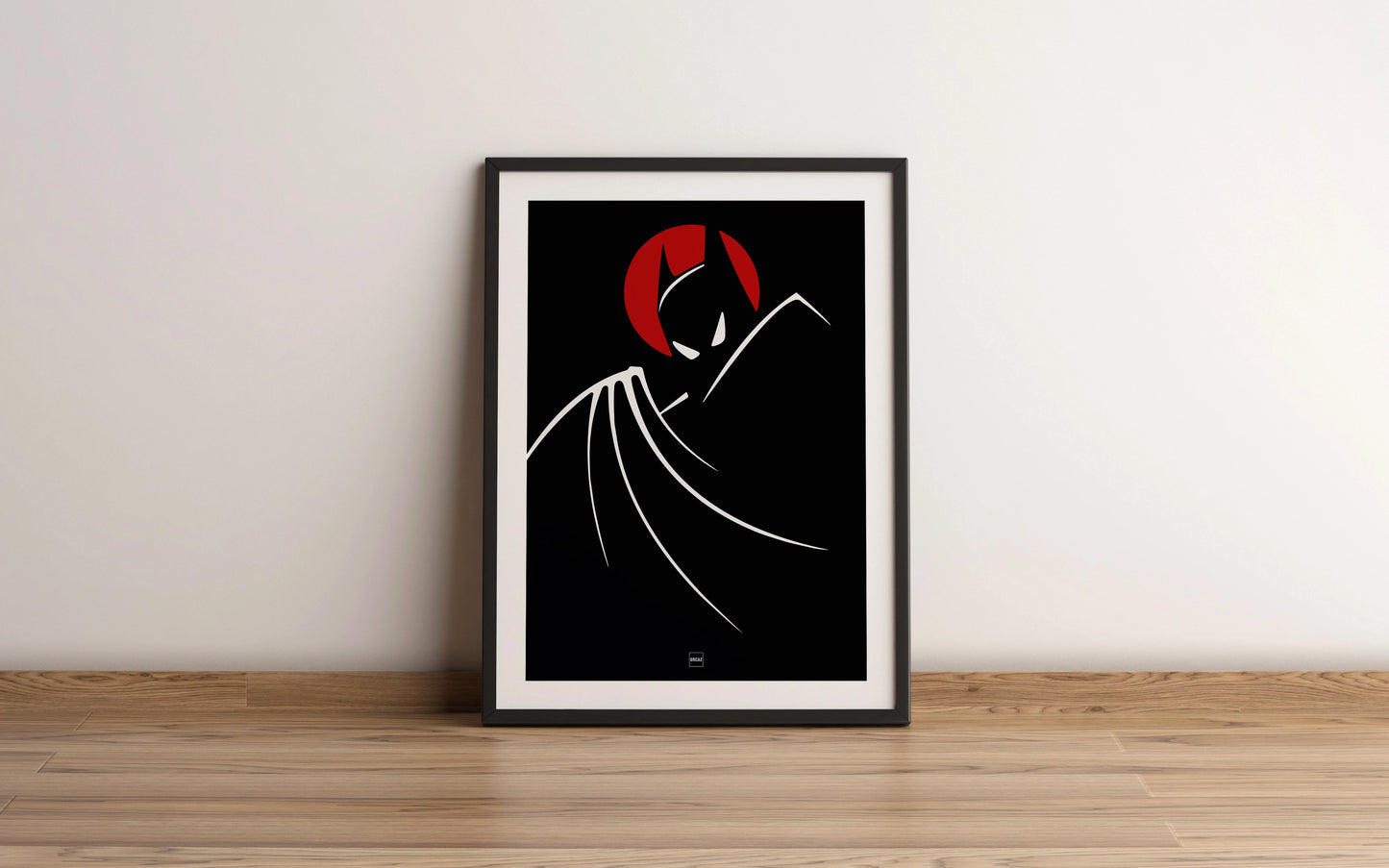 Affiche minimaliste de Batman par Orcaz.